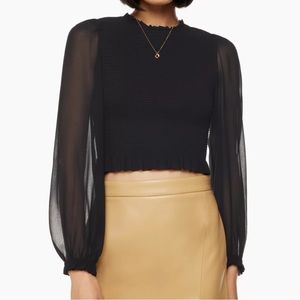 Black aritzia Tempest Blouse